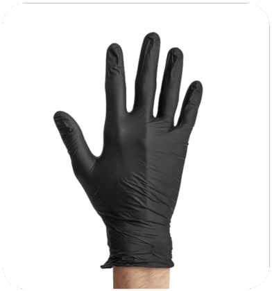 3.5 MIL BLACK Nitrile Gloves